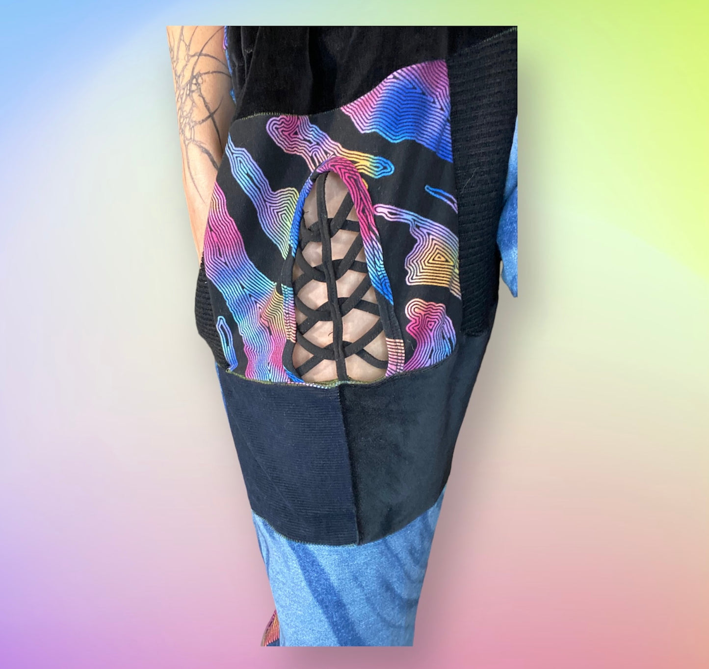 Patchwork jogger pants