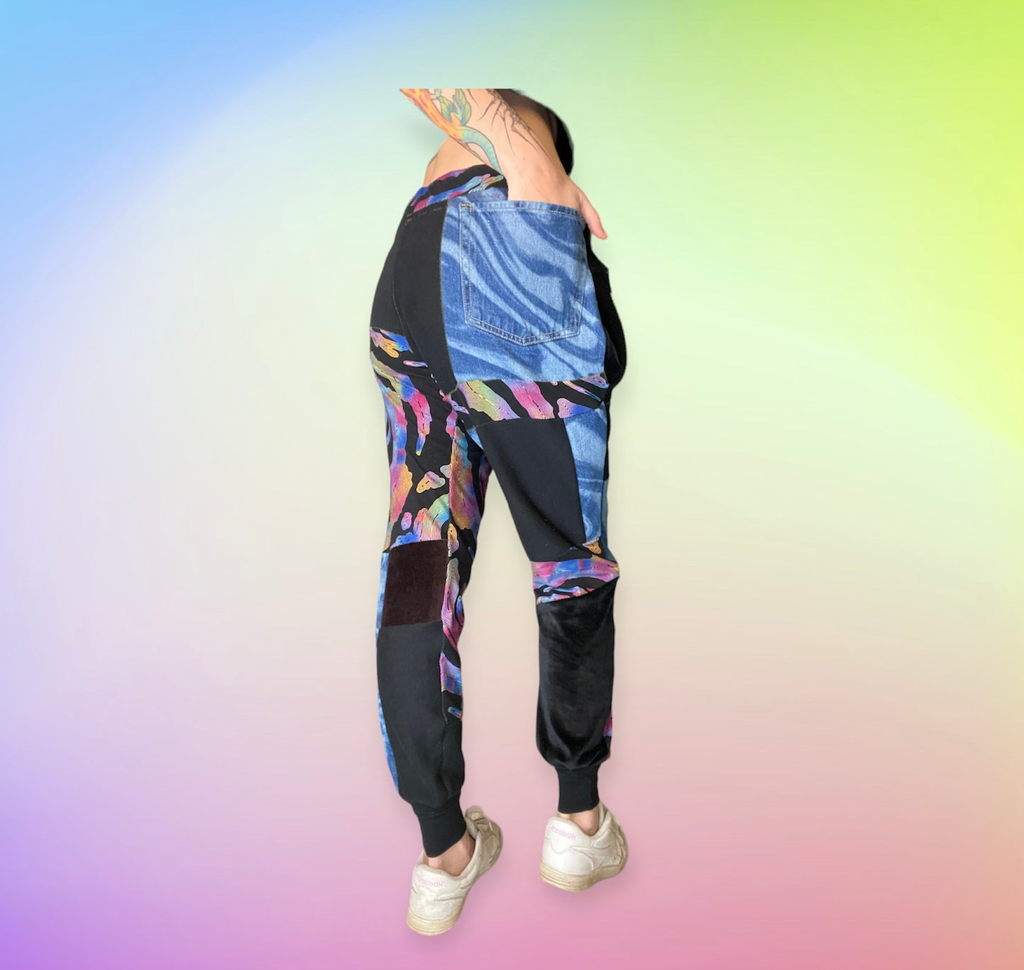 Patchwork jogger pants